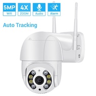 Hamrol 5MP Auto Tracking Mini PTZ Wifi Camera 3MP 2MP 1080P H.265 ONVIF Wireless IP 4x Digital Zoom 