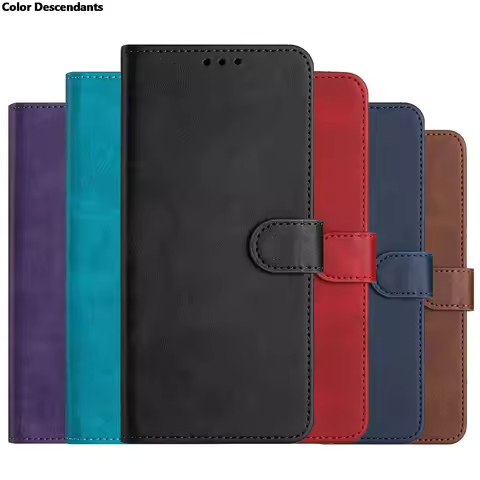 Solid Color PU Leather Cover for vivo Y200e Y28 Y36i Y36 Y35 Y33s Y30g Y27 Y22s Y22 Y21s Y21 Fashion