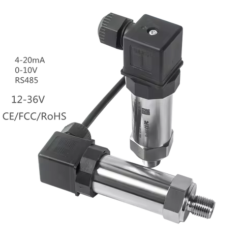 Pressure Transmitter Hydraulic Digital 4 20ma 0-10V Water Gas Oil Liquid Pressure Sensor G1/4" 12-36