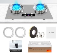 🔥dapur gas memasak🔥CHRIS OPAICN 8.5KW dapur stainless steel Gas Stove built-in/table top Double Burn