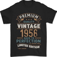 Premium Vintage 66Th Birthday 1958 Mens T-Shirt 100% Cotton