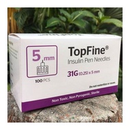 TopFine Insulin Pen Needles 31G 5mm 100's