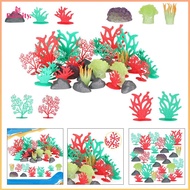 Set of 32 Aquarium Fish Tank Artificial Plants Landscaping Coral Ornaments