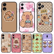 J5F Capybara cartoon cute for OPPO A57E A58 A58X A59F1s A60 A74 A76 A77F3 A78 A79 TPU soft black pro