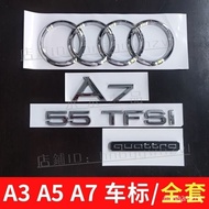{High-Quality Letter Label Sticker} Audi Car Rear a3a5 a7 Word 45 Four Decks Displacement Sticker Me