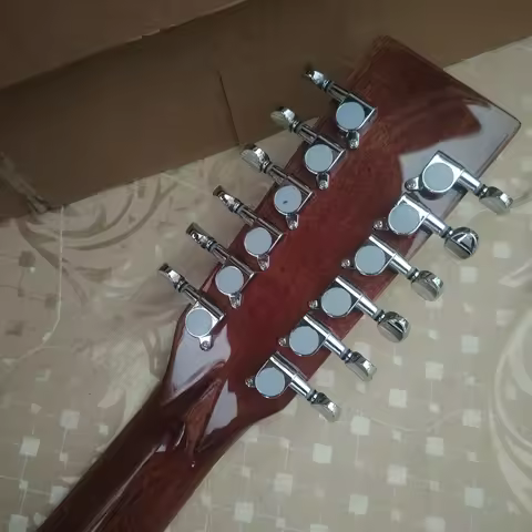 High quality 41 inch 12 string transparent color D45 guitar folk guitar/solid spruce top/301EQ/local