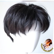 KOREAN MEN'S WIG WITH CENTER SPLIT MODEL MEN HAIR WIG FOR MEN