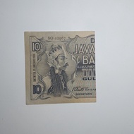 Uang Kuno Indonesia 10 Gulden Seri wayang Sanering