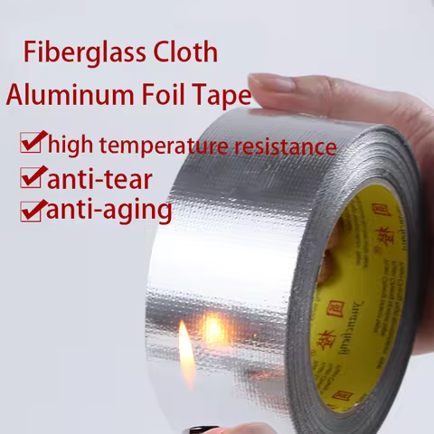 Fiberglass Cloth Aluminum Foil Tape High Temperature Resistant Waterproof Tape Sun Protection Range