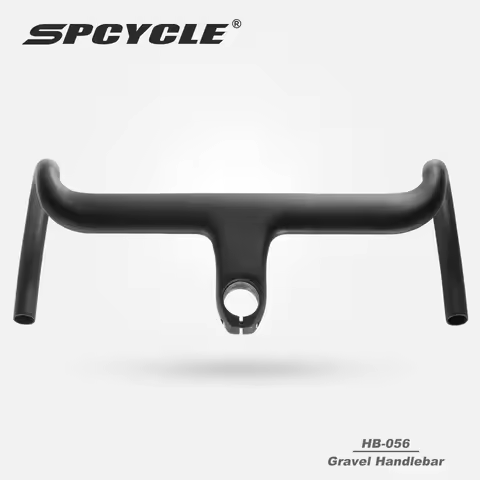 Spcycle Aero Carbon Gravel Handlebar Full Hidden Cable 28.6mm Road Bike Integrated Handlebar Stem Bi