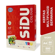 Sidu Ivory Color Photocopy Paper 80gsm A4 1ream - SDU CLR 80 A4 100G