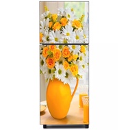 Floral Print 2-door Refrigerator Sticker