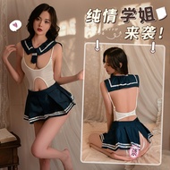 Sexy Lingerie Nightwear Set Cosplay Jk Uniform Pleated Skirt Bodysuit Sleepwear jk 制服情趣睡衣