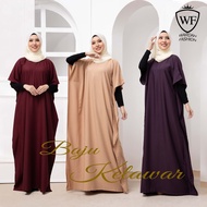 Premium Baju Kelawar (Plain Kaftan) Dapan ada zip For Breastfeeding Mothers { Free Size S to 3xl }