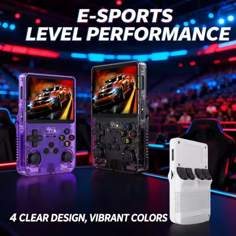 R36S Handheld Video Game Console, 3.5" IPS Screen, 128GB Massive Game Library, Linux OS, Perfect Gif