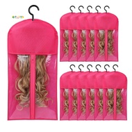12PCS Wig Holder Wig Storage Wig Bags Storage with Hanger Hair Extension Holder Wig Holder for Hair 