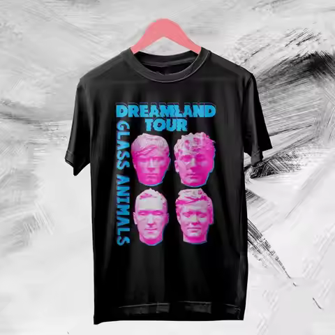Vtg Glass Animals Dreamland Tour Cotton Black Full Size T Shirt MM713