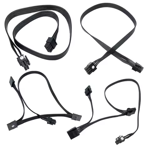 CPU GPU 8pin 6pin To 3port SATA IDE Molex PCI-E Power Supply Cable Replacement for EVGA 650BQ 750BQ 