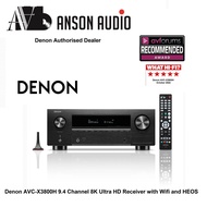 Denon AVC-X3800H 9.4 Channel 8K Ultra HD Receiver with Wifi and HEOS