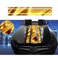 Golden PVC Hood Sticker Straight Car Suitable For S3 S4 S5 A6 996 997 991 Cayman Boxster