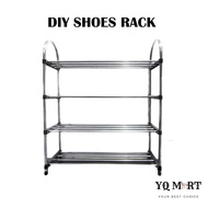 DIY Shoes Rack/ 4 Tier Shoes Rack/ Hostel Shoes Rack/ Rak Kasut