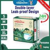 [ Free 1 Pcs ] Company Love Adult Diaper Upgrade Strong Absorption S ~ 2XL  ( 9 Pcs ) Adult Pull-Up 