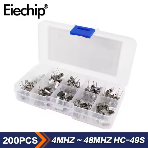 35/100/200PCS HC-49S Crystal Oscillator Kit Quartz Crystal Resonator Set 4Mhz 6Mhz 8Mhz 12Mhz 16Mhz 
