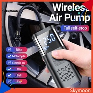 Skym* Inflator Pump High Power Digital Display Wireless Car Tire Bicycle Motorcycle Ball Electric Air Pump for Vehicle