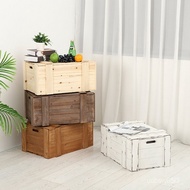 Wholesale Vintage Distressed Bed Bottom Storage Box Decorative Wooden Box Display Storage Box Car Large Covered Camping