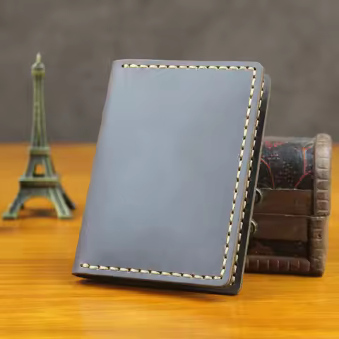 Luxury Handmade Genuine Leather Business Card Holder Men Leather Credit Card Case Small Women Card I