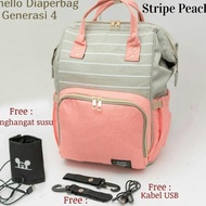 Embossed stripe anello diaper bag 4th Generation