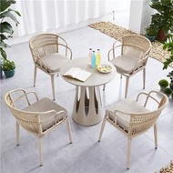 Demeter 臺餐桌椅別墅庭院鋁合金花園室外休閑藤椅高端簡約創意