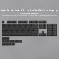 【MirthLane】 WOMIER Low Profile Keycaps 118 Keys Shine Through Key Cap for 60% 65% 75% 80%100% Cherry