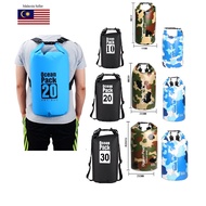 Waterproof【10L 20L 30L Double Strap Thicker】Ocean BAG Back Pack Waterproof Shoulder Hiking Campaign