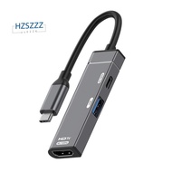 Type-C HUB Docking Station USB-A PD 100W Type-C to -Compatible 4K/120Hz Converter HDTV Support USB-C