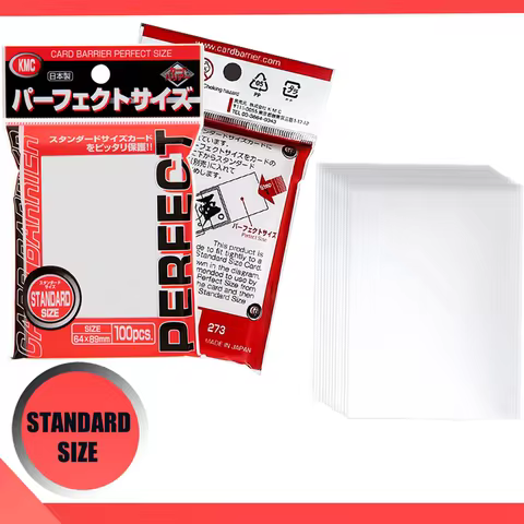 100PCS 64x89mm KMC Card Sleeves Transparent Trading Card Sleeves Perfect Fit Standard Size Card Boar
