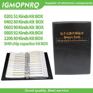 1 Book 0201 0402 0603 0805 0402 SMD chip capacitor combination kit 0.5PF ~ 10uf capacitor sample boo