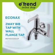 ETREND Toilet 2 Way Bib Tap With Wall Flange Tap Econax Basin Faucet Two Way Tap Kepala Paip Tandas 