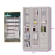 ROAM 3 Door Display Cabinet Keylock 3 Drawer Storage Cabinet Almari Kaca Buku Kabinet 3 Pintu Nordic