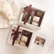 【聖誕禮盒】棉花糖熊擴香石香氛乾燥花禮盒 聖誕節 交換禮物
