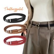Classic vintage woven leather small women's belt 1cm version TL437 - Belt