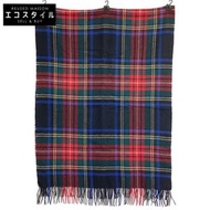 Johnstons 格紋 100% 羊絨大圍巾（二手）