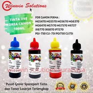 Tinta DYE Korea CANON 100ml Pixma MG6470 MG7170 MG7570 MX727