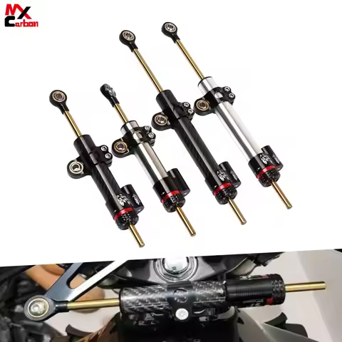 Motorcycle Universal 255mm 342mm Damper Stabilizer Adjustable Carbon Fiber For YAMAHA MT10 MT07 MT09
