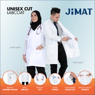 Unisex Lab Coat Straightcut | Jubah Makmal Professional Sekolah | Whitecoat Student Medical Doctor N