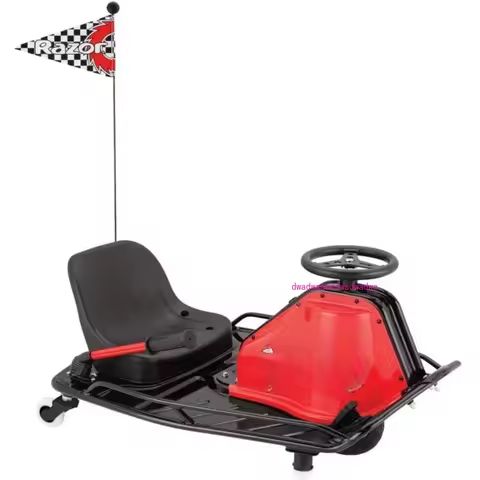 Crazy Cart - 24V Electric Drifting Go Kart - Varile Speed, Up to 12 mph, Drift Bar for Controlled Dr