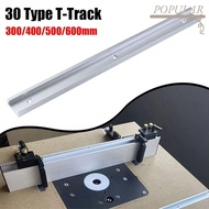 POPULAR 1Pcs T-Slot Track, 300-600mm Slide Guide Rail T-Track,  30 Type Aluminium Alloy T Slider Fix