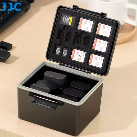 JJC Camera Battery Case Storage Case SD/Micro SD/CFexpress Type A/B Memory Card Case for Canon Nikon