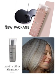 TEC ITALY LUMINA SILVER SHAMPOO 300ml New pacakge  แพคเกจใหม่  เป็นแชมพูสำหรับสีผมโทนน้ำตาลหม่นเทา ห