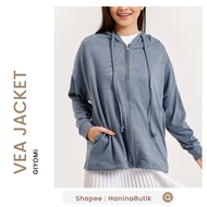 KATUN (READY TO SEND) VEA JACKET DARK BLUE JACKET SIZE LXL | OVERSIZED COTTON JACKET by GIYOMI